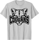 Cougars School Sports Fan Team Spirit T-Shirt - T-Shirt | Ash