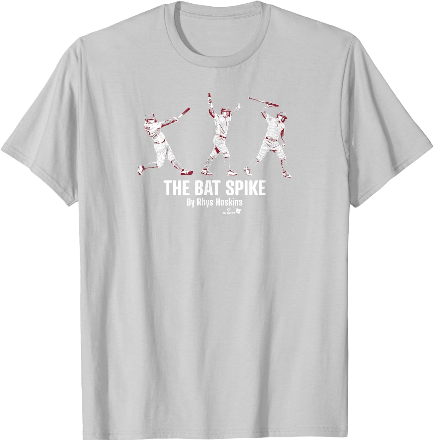 Rhys Hoskins - The Bat Spike - Philadelphia Baseball T-Shirt - T-Shirt | Ash