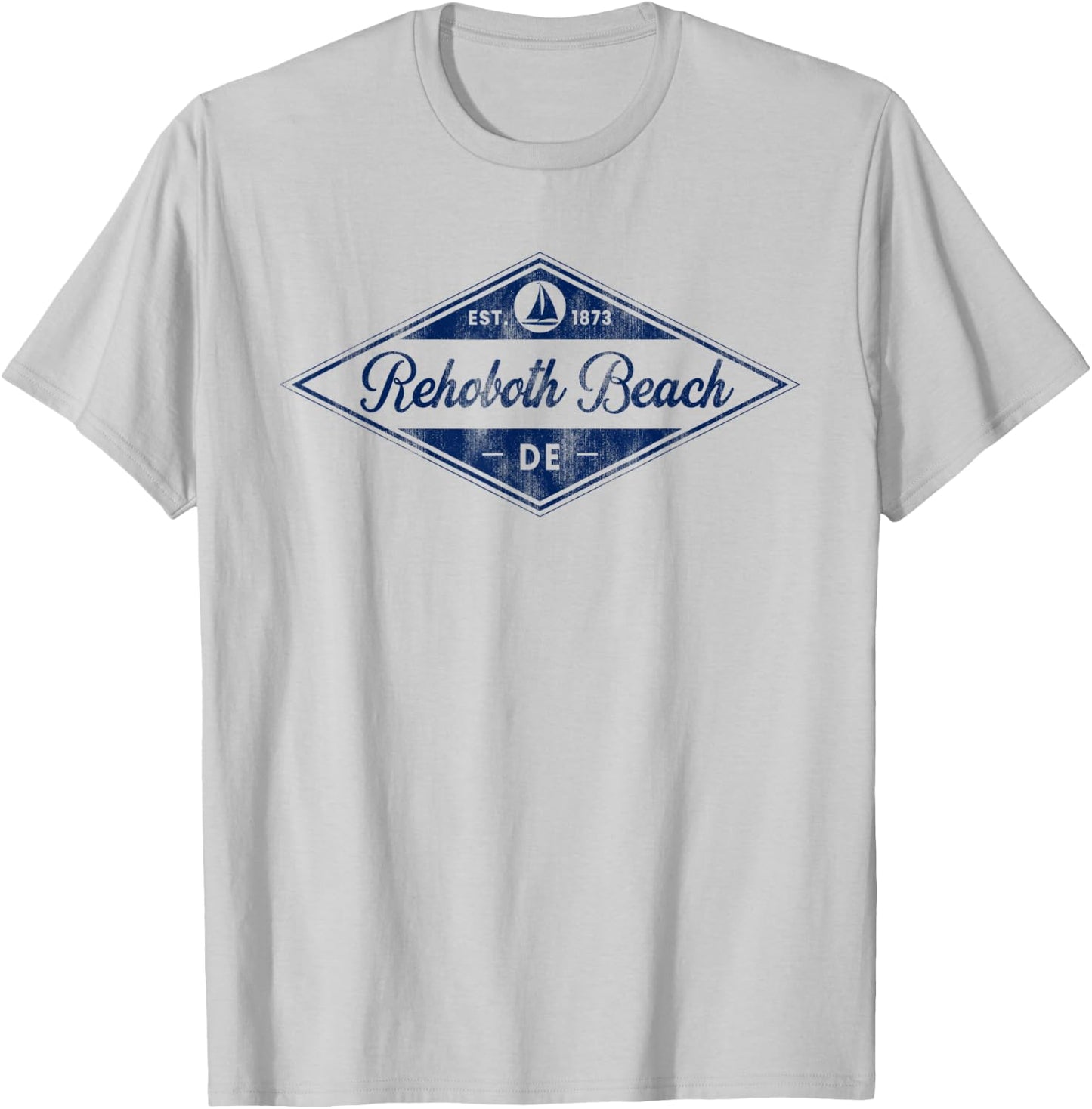 Vintage Rehoboth Beach, DE Boating Established 1873 Souvenir T-Shirt - T-Shirt | Ash