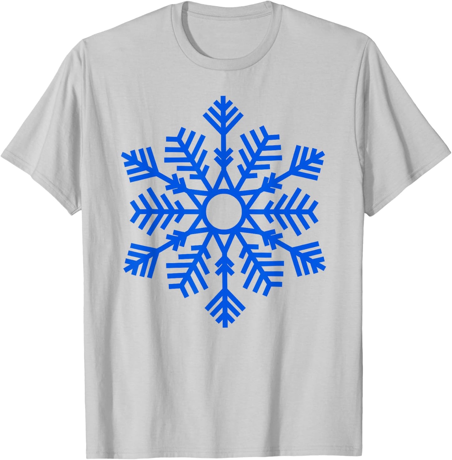 Blue Snowflake Winter Women And Kids Xmas Christmas T-Shirt - T-Shirt | Ash