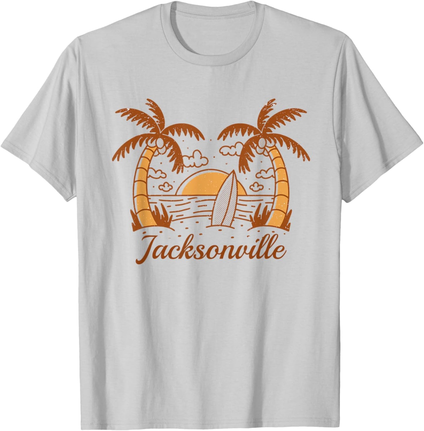 Jacksonville Florida Tropical Beach Vacation T-Shirt - T-Shirt | Ash
