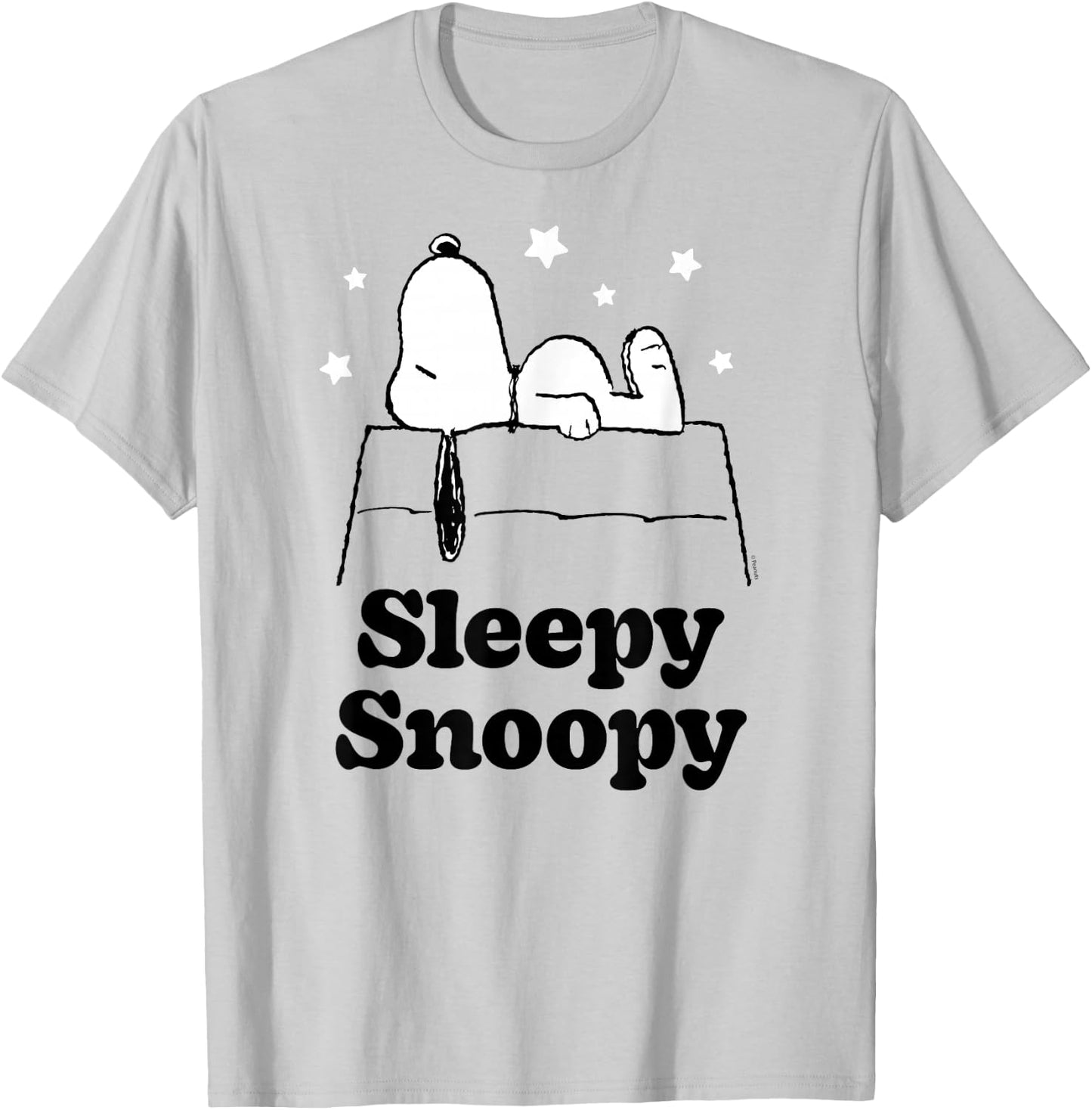 Peanuts Sleepy Snoopy T-Shirt - T-Shirt | Ash