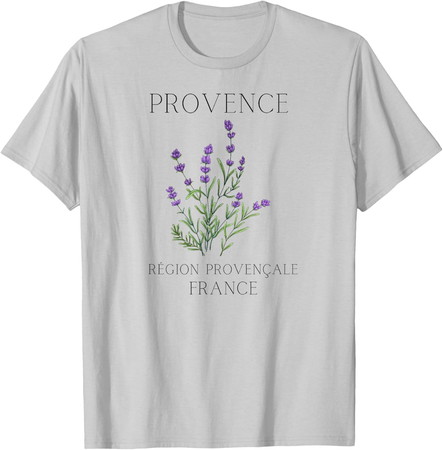 Aesthetic Adventures, Designed in California - Provence, France - French Lavender, Region Provenale T-Shirt - T-Shirt | Ash