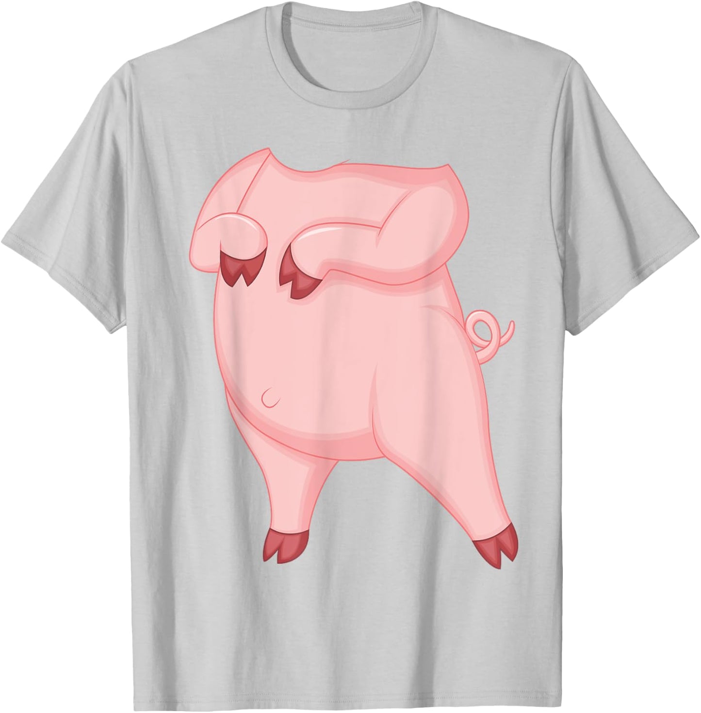 Pig Shirt Adult Kids Men Women Pig Costume T-Shirt - T-Shirt | Ash