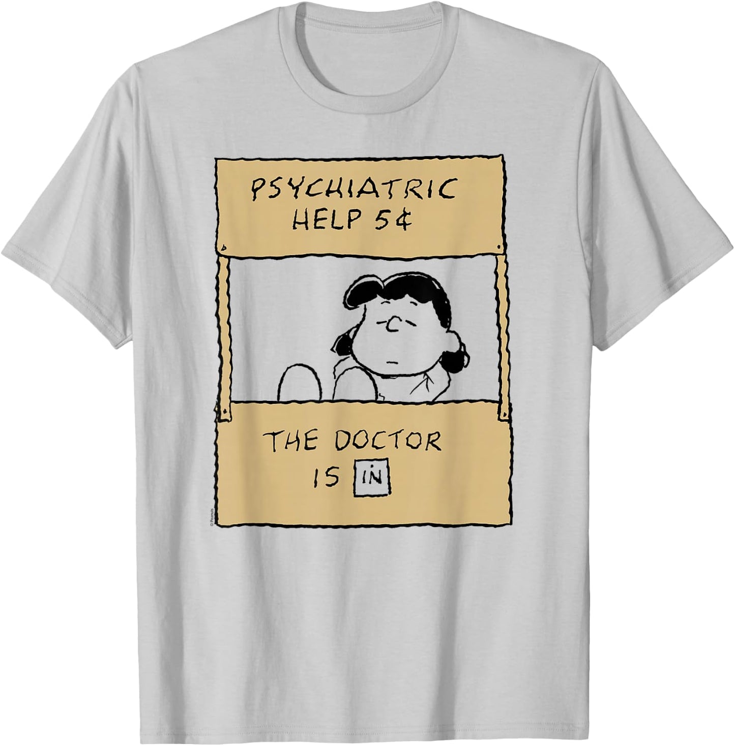 Peanuts - Lucy Doctor is in T-Shirt - T-Shirt | Ash