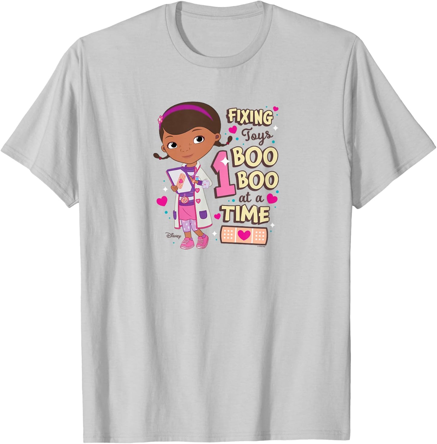 Disney Doc Mc Stuffins - Fixing Toys One Boo Boo At A Time T-Shirt - T-Shirt | Ash