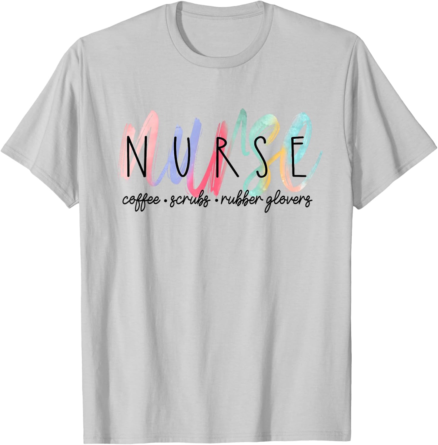 Cute Watercolor Nurse T-Shirt - T-Shirt | Ash