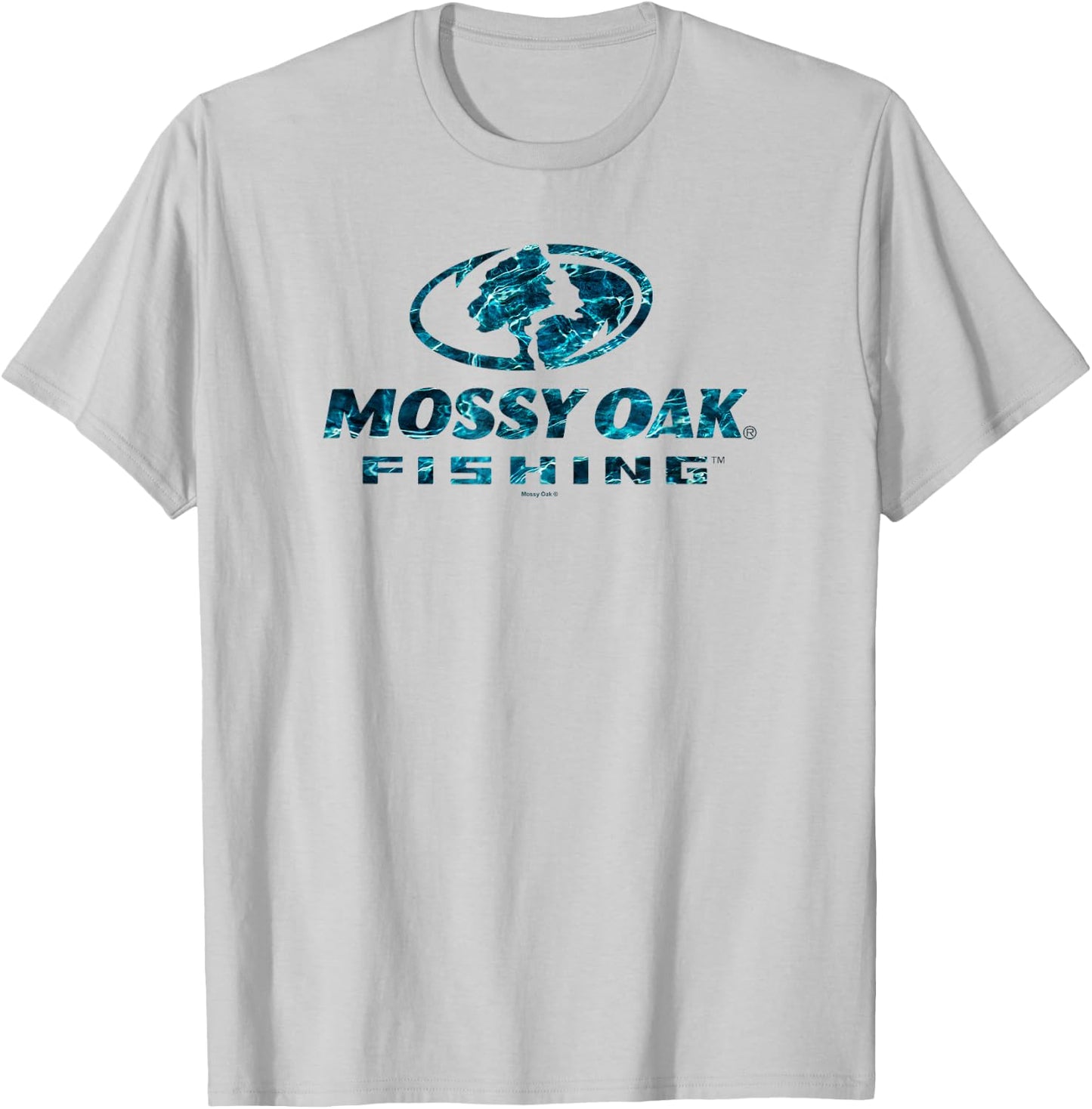Mossy Oak Fishing Open Water Classic Blue Logo T-Shirt - T-Shirt | Ash