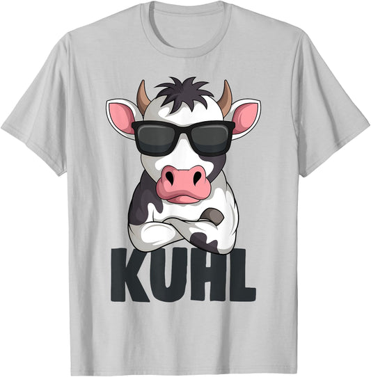 Cow Kuhl Farmers Cows Farmer Children Boys Girls T-Shirt - T-Shirt | Ash