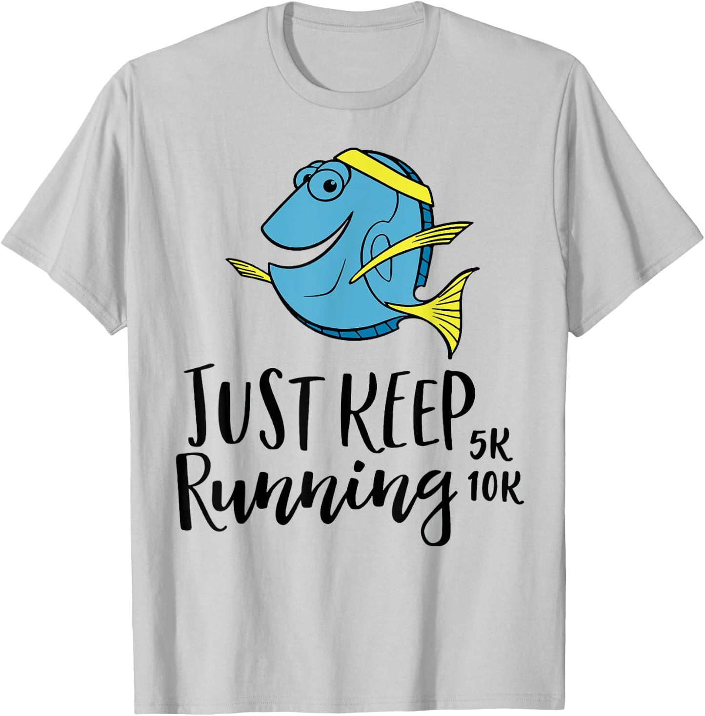 Fish Just Keep Running T-Shirt - T-Shirt | Ash