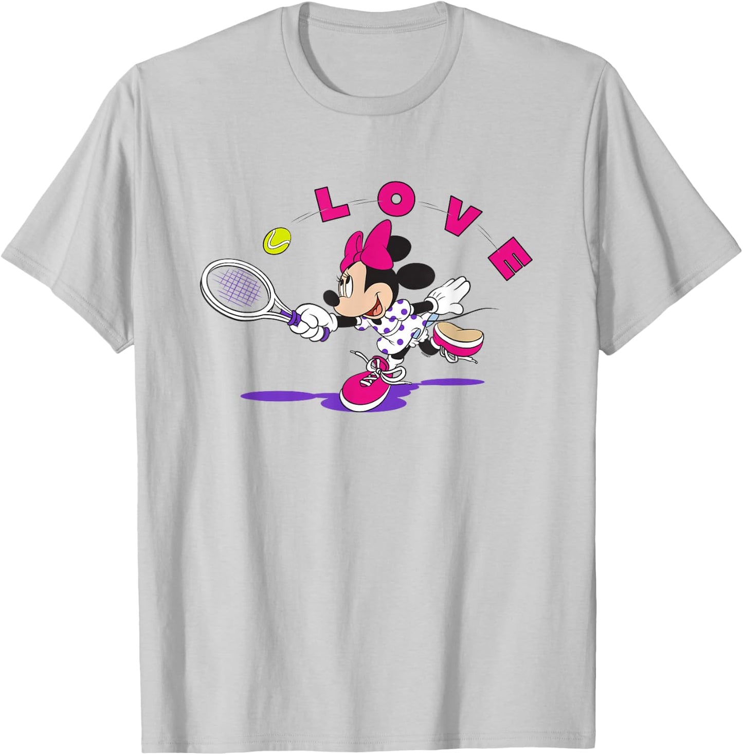 Disney Minnie Mouse Sports Love Tennis Player T-Shirt - T-Shirt | Ash