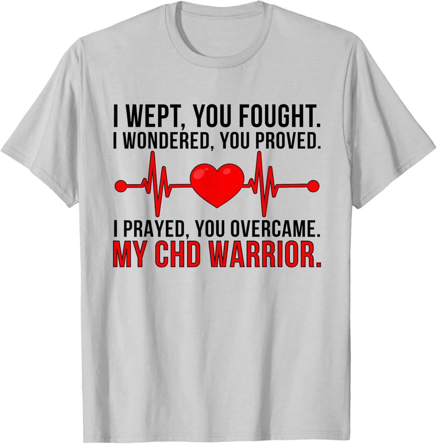 CHD Mom Of A CHD Warrior Mother Congenital Heart Disease T-Shirt - T-Shirt | Ash