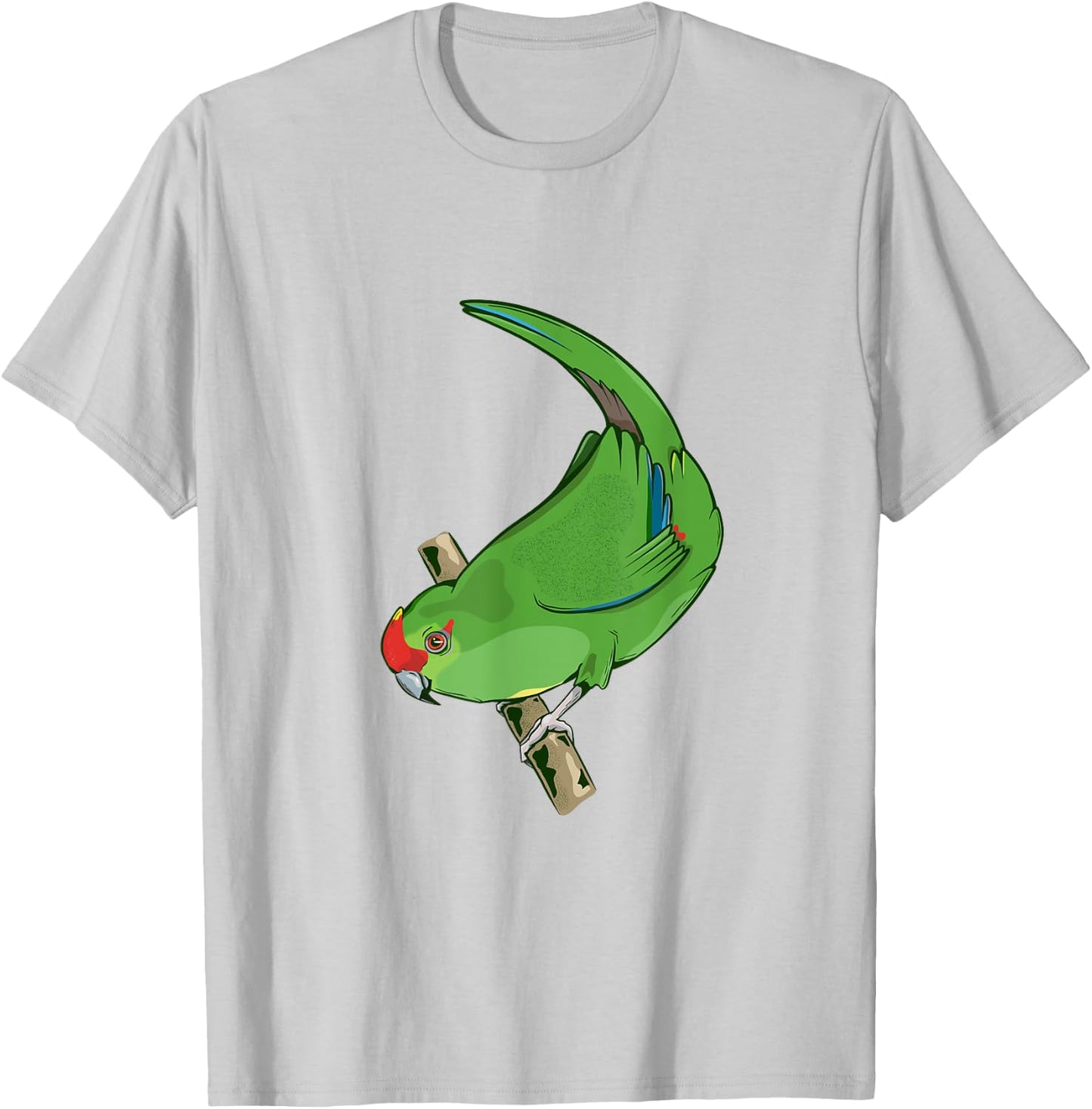 Red-crowned parakeet Kakariki T-Shirt - T-Shirt | Ash