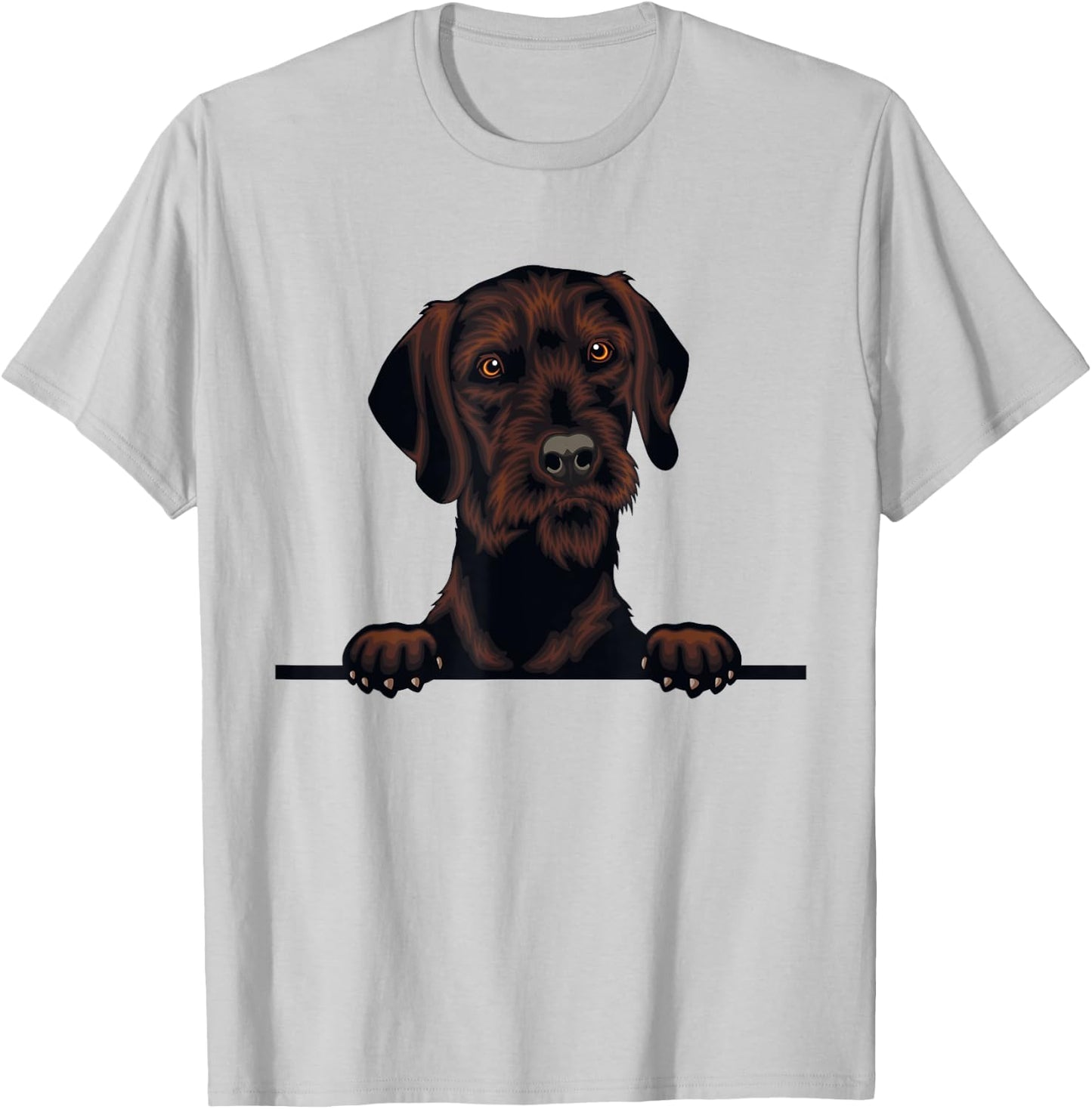 Short Haired Pudelpointer Dog Breed Popping Up Fun Dog Owner Women Girls Kids T-Shirt - T-Shirt | Ash