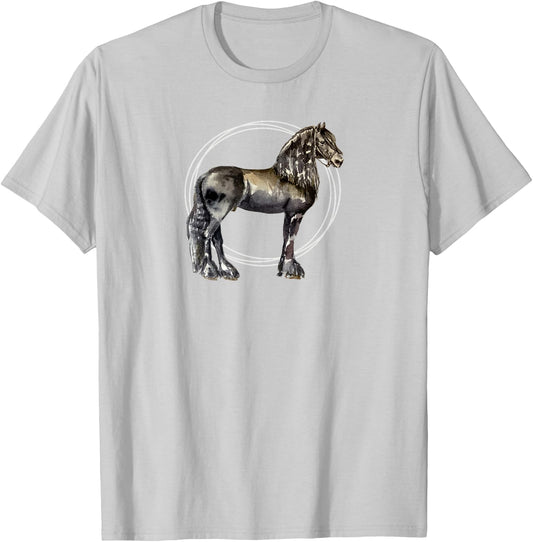 Friesian horse T-Shirt - T-Shirt | Ash