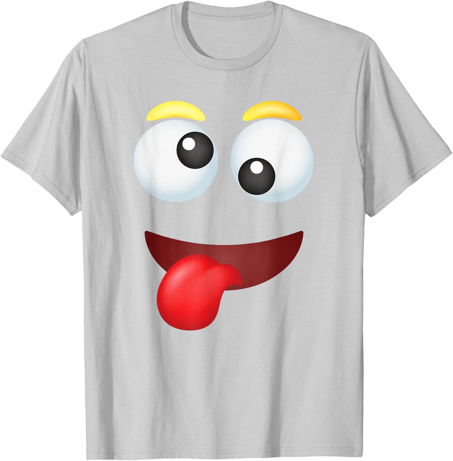 Funny Group Costume Halloween Team Outfit Crazy Emoticon T-Shirt - T-Shirt | Ash