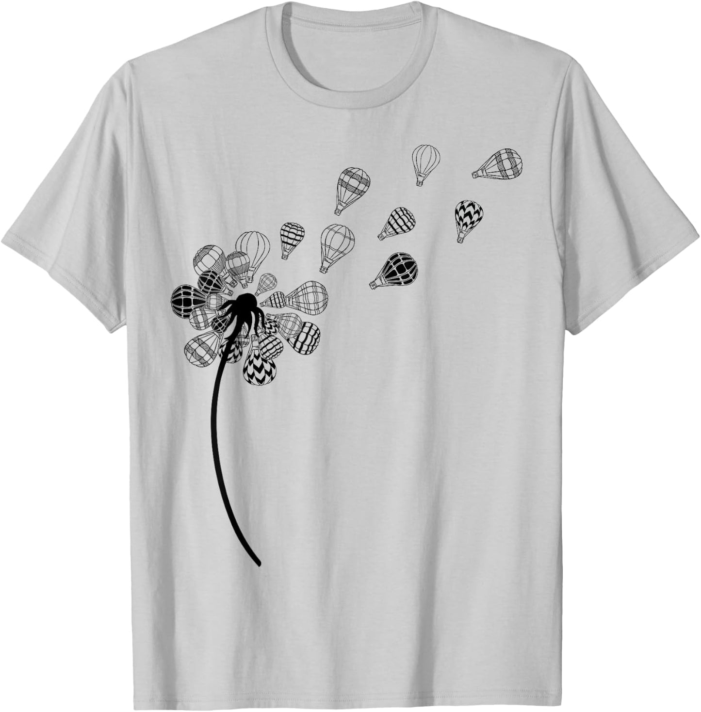 Dandelion Ballooning Shirt Hot Air Balloon Pilot Balloonist T-Shirt - T-Shirt | Ash