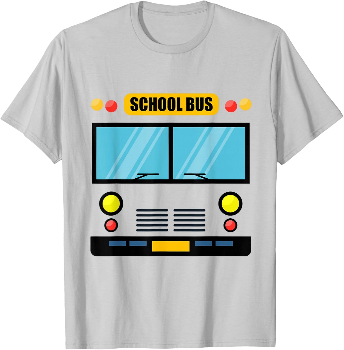 School Bus Costume Cool Easy Vehicle Halloween T-Shirt - T-Shirt | Ash