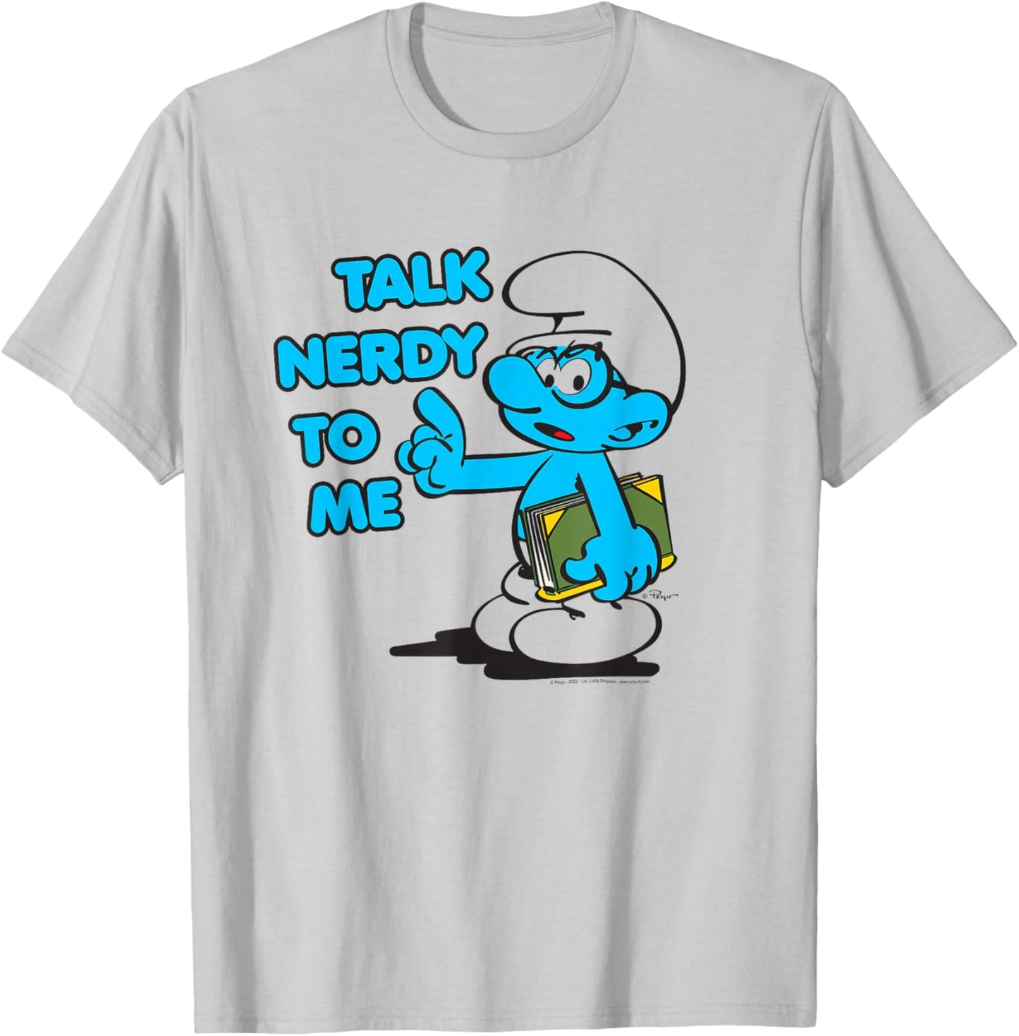 The Smurfs Talk Nerdy to Me T-Shirt - T-Shirt | Ash