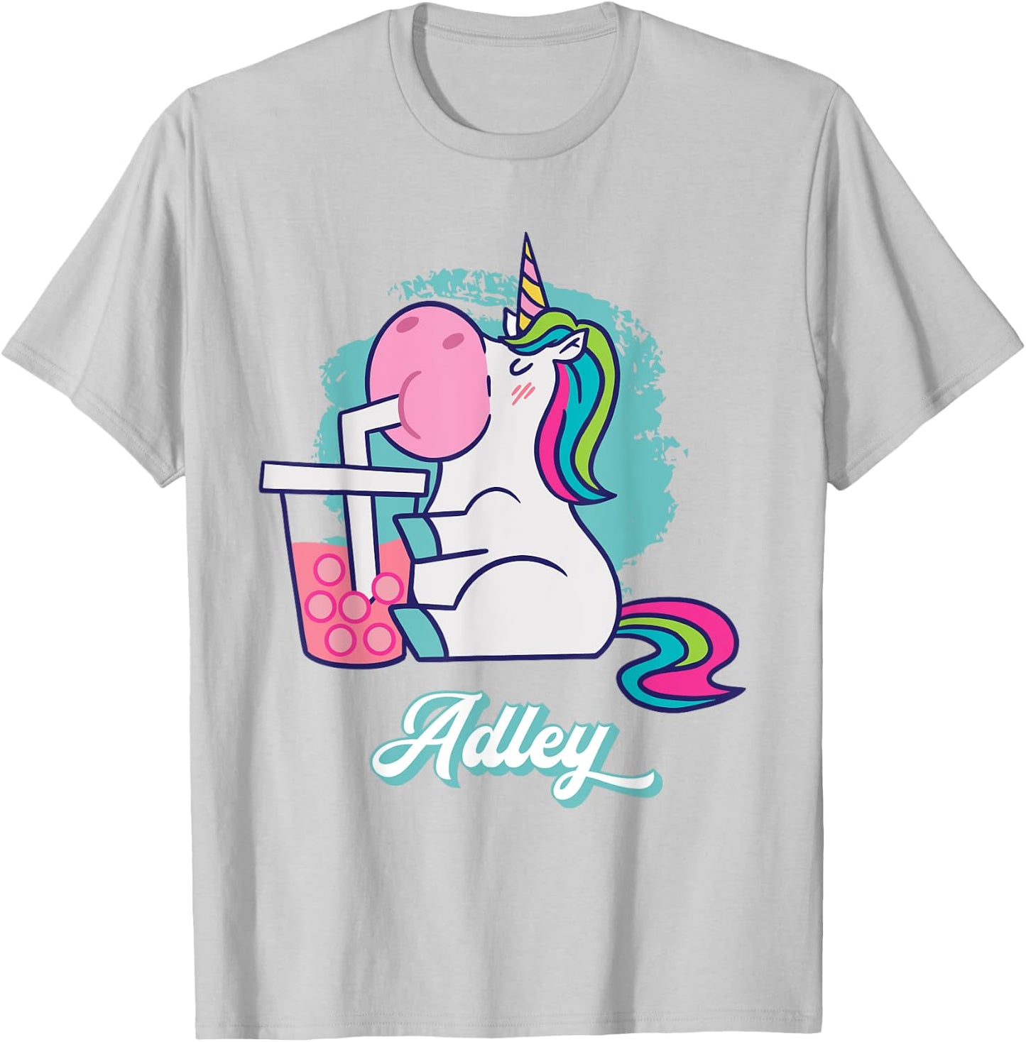 Adley Merch Unicorn Design T-Shirt - T-Shirt | Ash