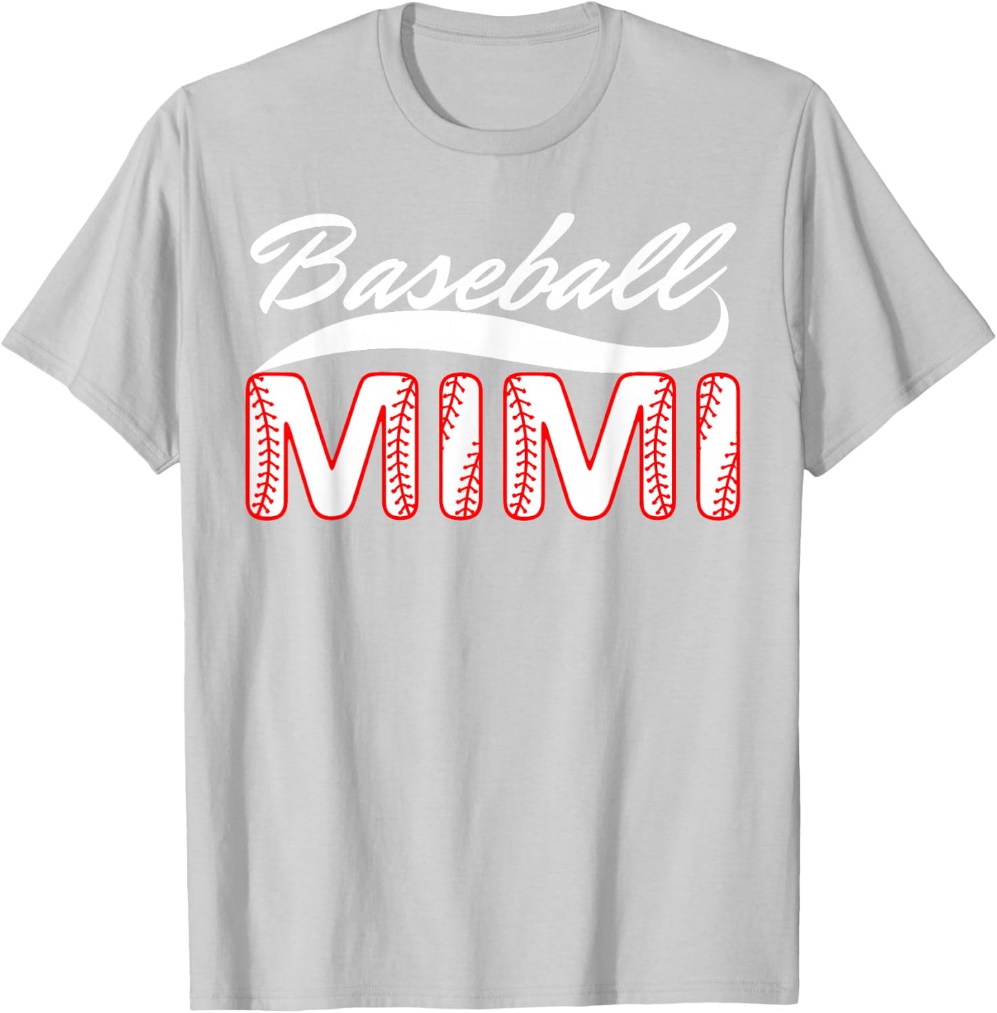Baseball Mimi Women Family Matching Mimi Baseball Mother T-Shirt - T-Shirt | Ash