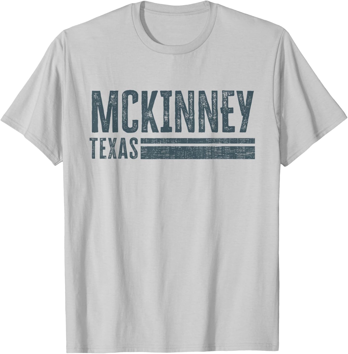 McKinney Vintage Texas Design Retro Distressed T-Shirt - T-Shirt | Ash