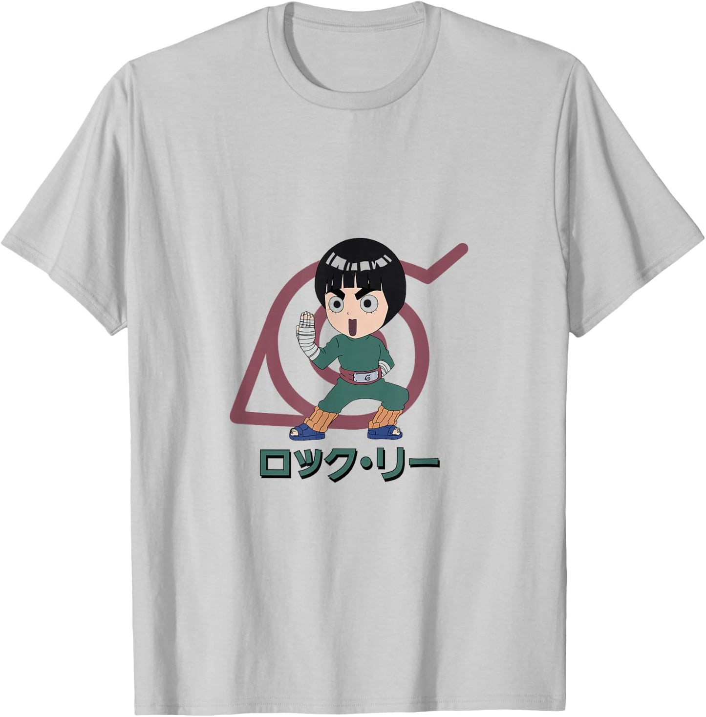 Naruto Classic Lee and Konohagakure Symbol T-Shirt - T-Shirt | Ash