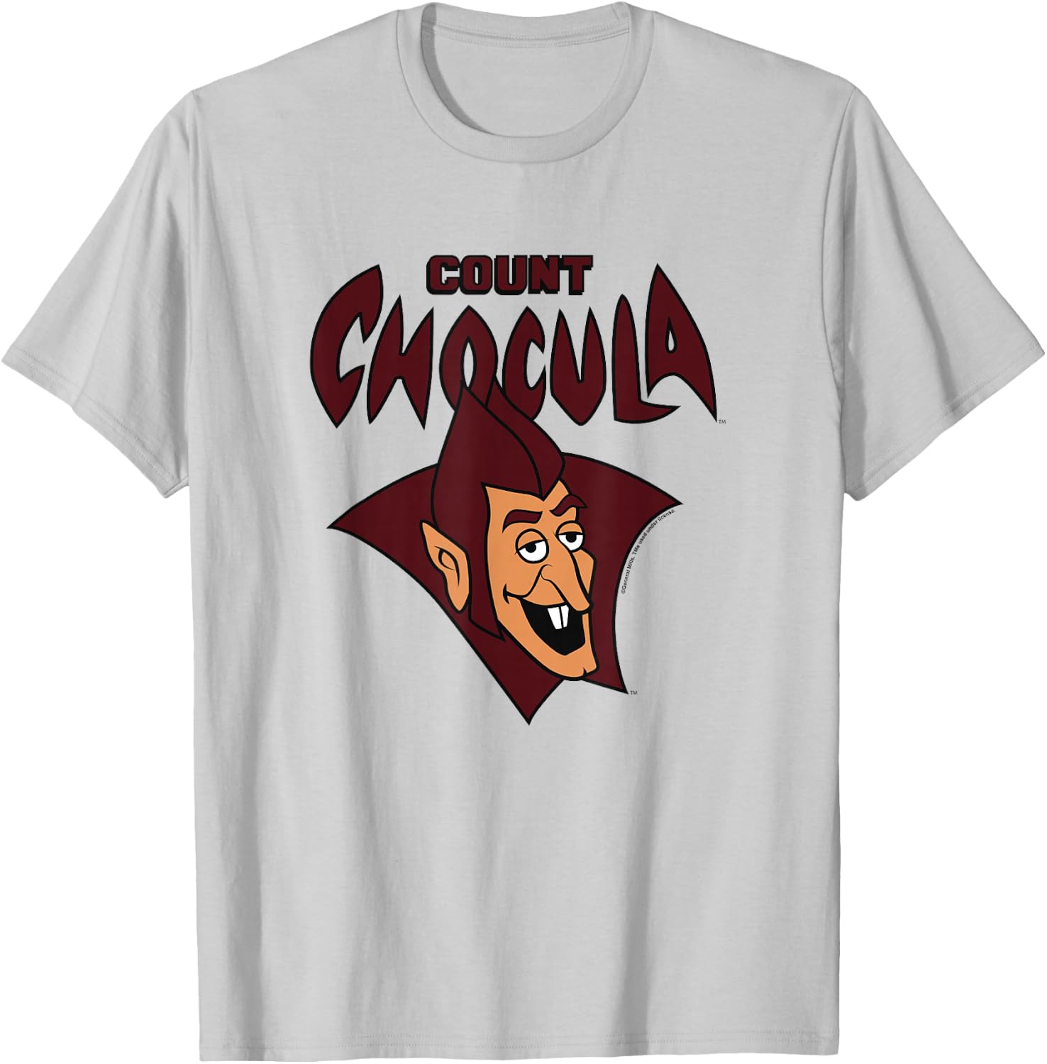 Count Chocula Spooky Vintage Big Face Epic Chest Portrait T-Shirt - T-Shirt | Ash