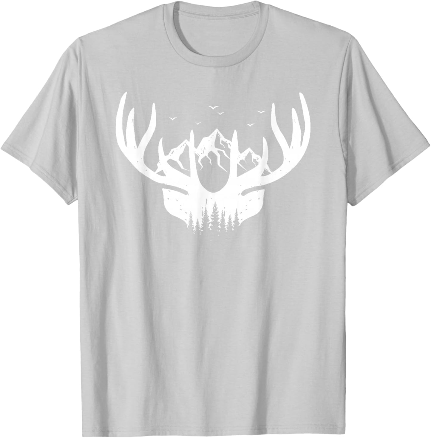 Hunter Orange Deer Hunting T-Shirt - T-Shirt | Ash
