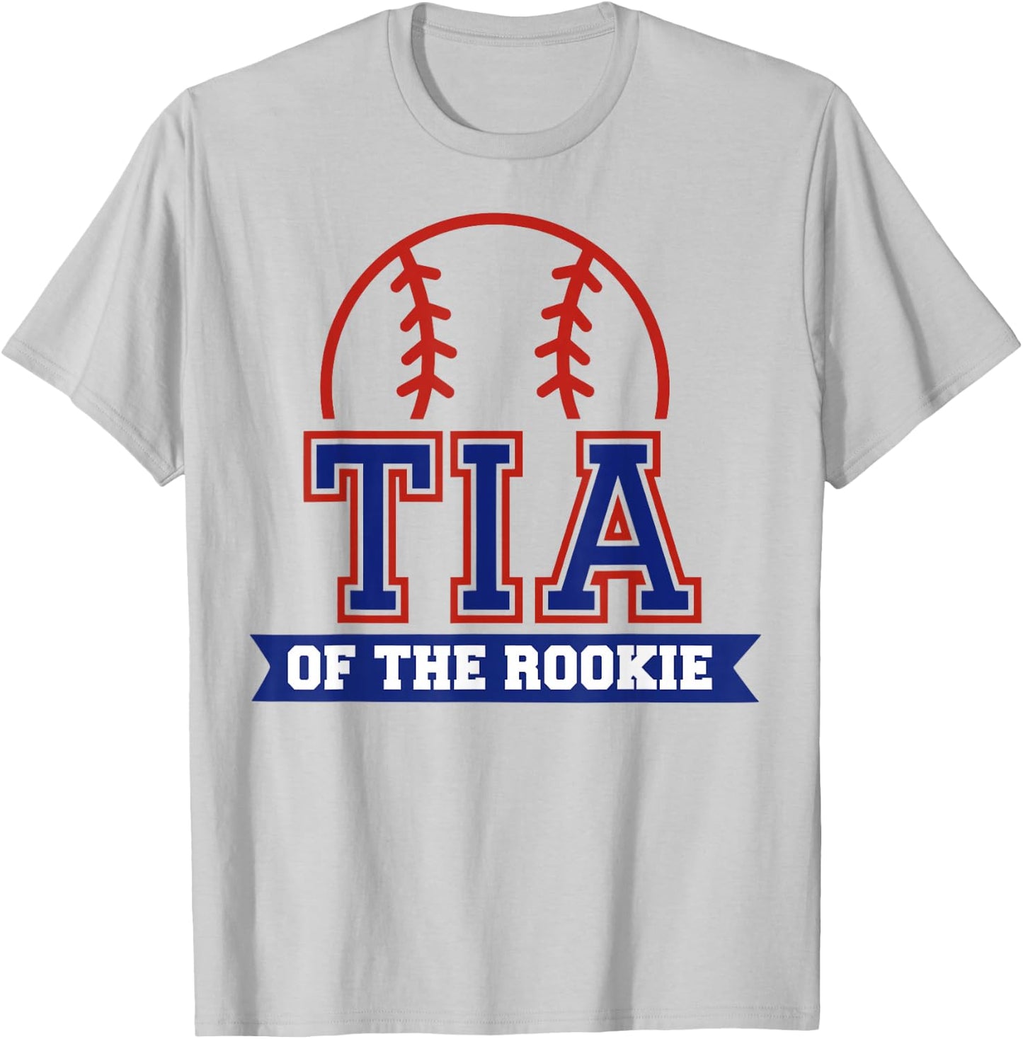 Tia of Rookie 1st Birthday Baseball Theme Matching Party T-Shirt - T-Shirt | Ash