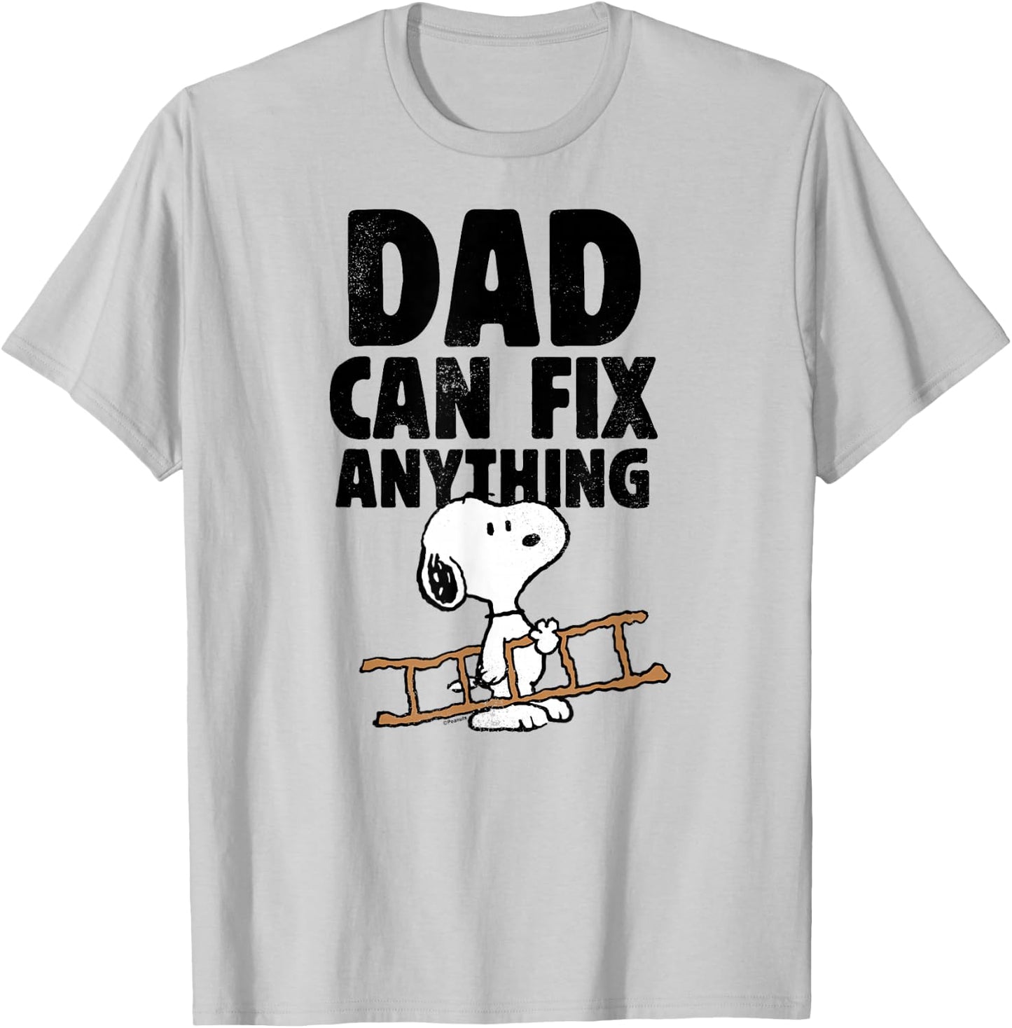 Peanuts - Snoopy Dad Can Do Anything T-Shirt - T-Shirt | Ash