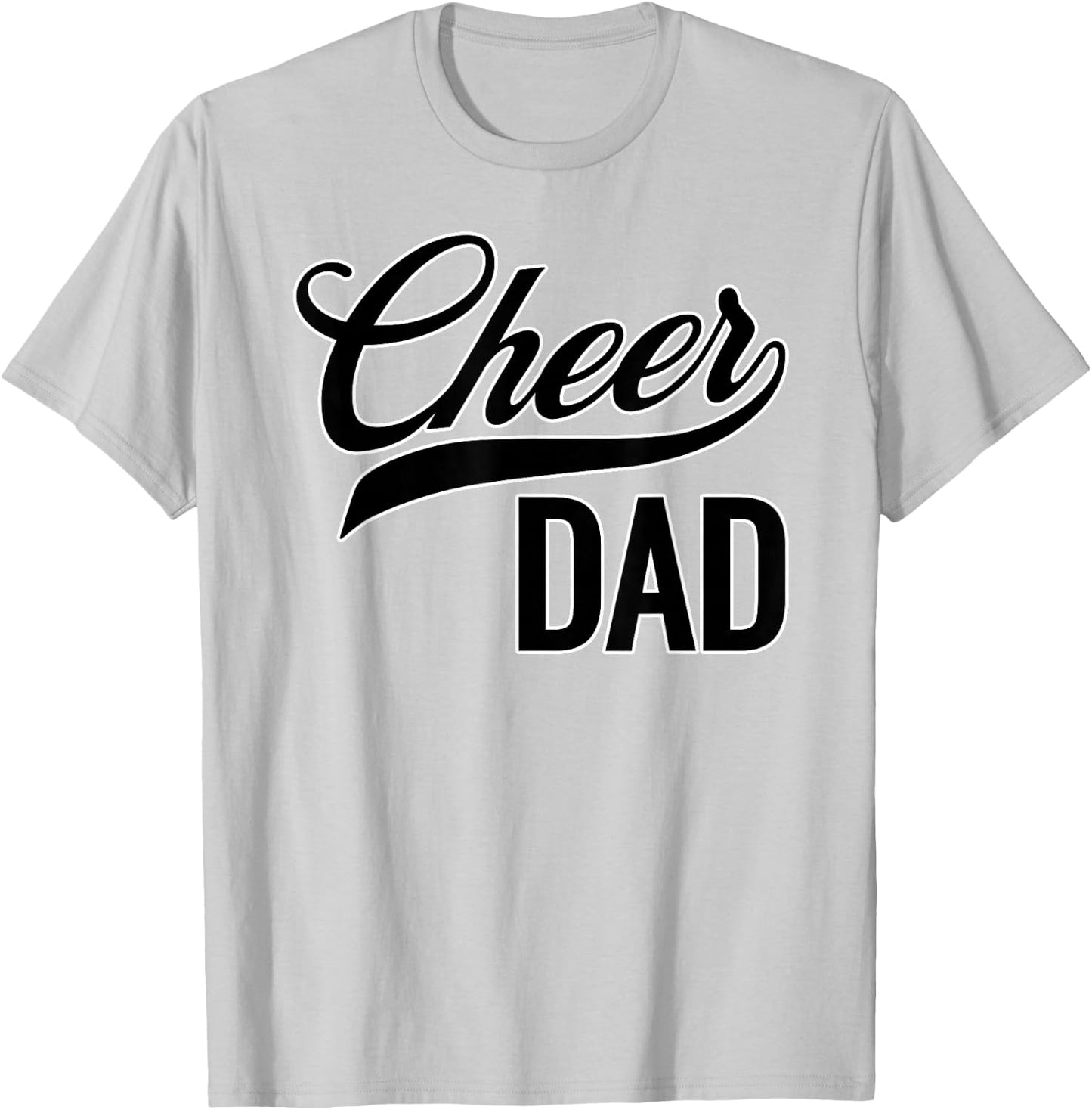 Cheer Dad Red and Black White Cheerleading Matching Parents T-Shirt - T-Shirt | Ash