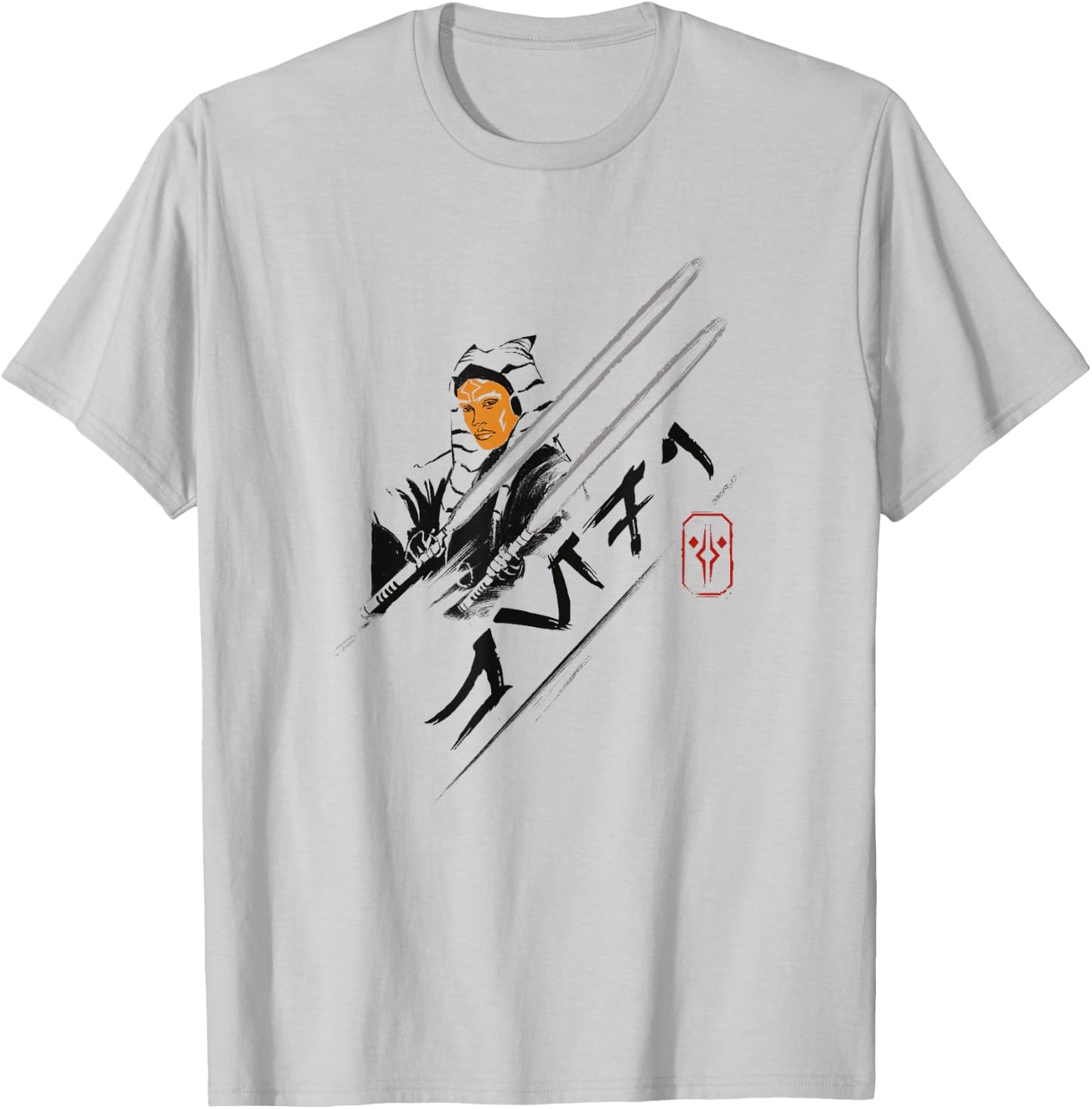 Star Wars: Ahsoka Aurabesh Jedi Outline T-Shirt - T-Shirt | Ash