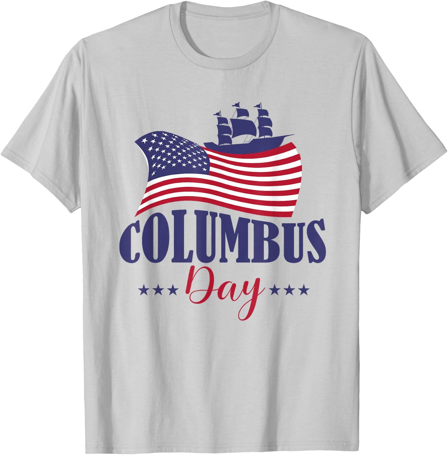Columbus Day Graphic Design Men Kids T-Shirt - T-Shirt | Ash