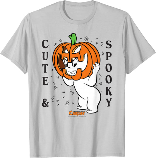 Casper the Friendly Ghost Halloween Cute & Spooky T-Shirt - T-Shirt | Ash