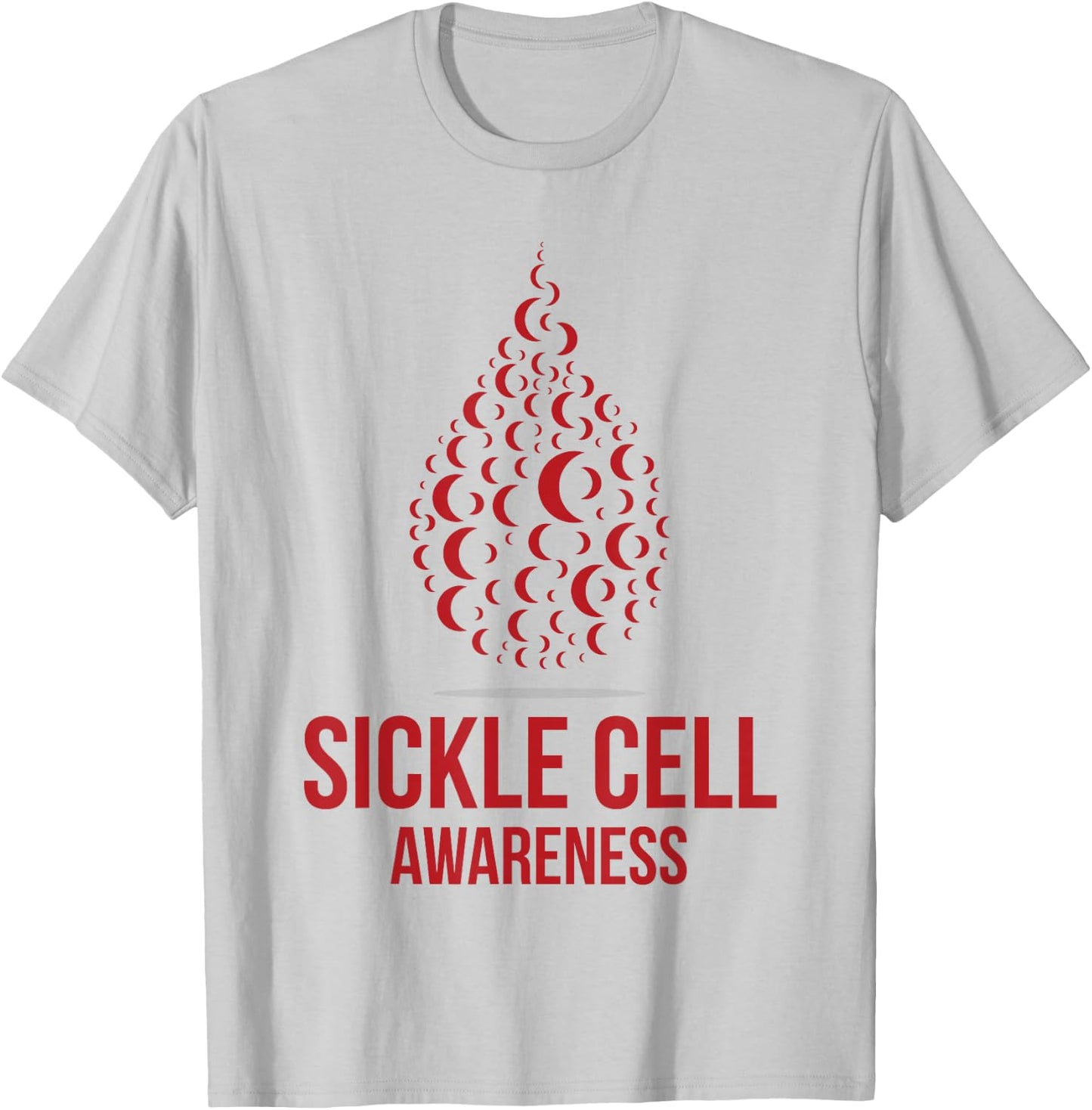 I Wear Burgundy Ribbon Sickle Cell Awareness September T-Shirt - T-Shirt | Ash