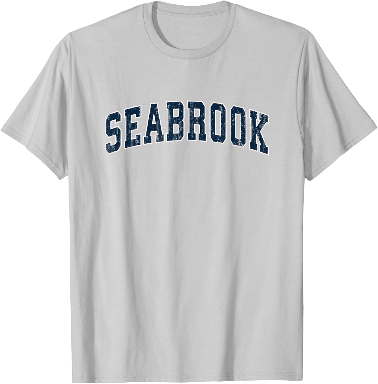 Seabrook New Hampshire NH Vintage Sports Design Navy Design T-Shirt - T-Shirt | Ash
