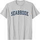 Seabrook New Hampshire NH Vintage Sports Design Navy Design T-Shirt - T-Shirt | Ash