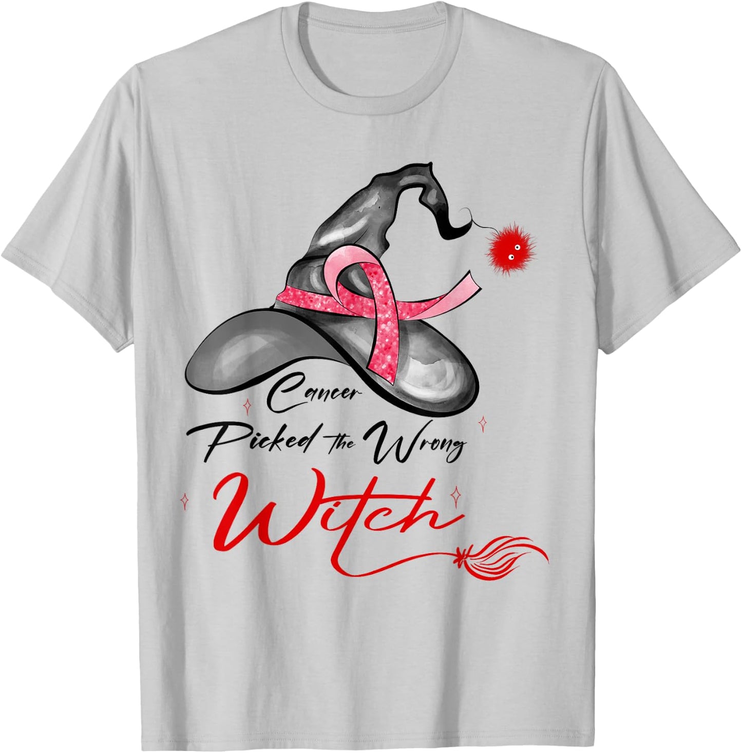 Blood Cancer Halloween | Blood Cancer Picked Wrong Witch T-Shirt - T-Shirt | Ash