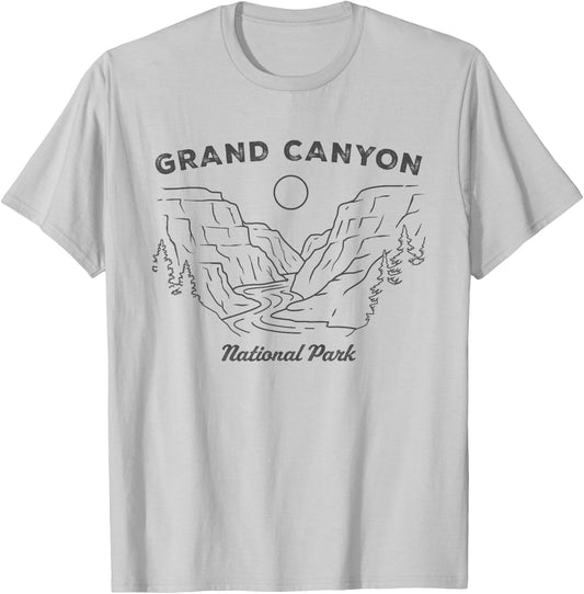 Retro Grand Canyon National Park Arizona Hiking T-Shirt - T-Shirt | Ash