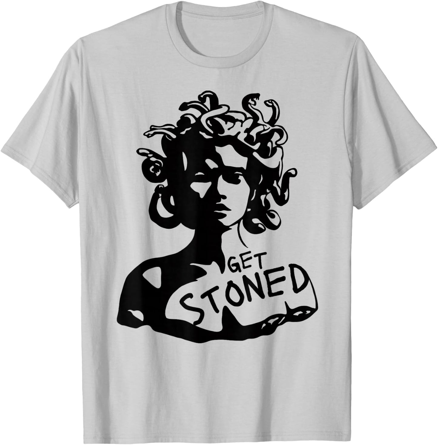 Funny Medusa Drawing T-Shirt - T-Shirt | Ash