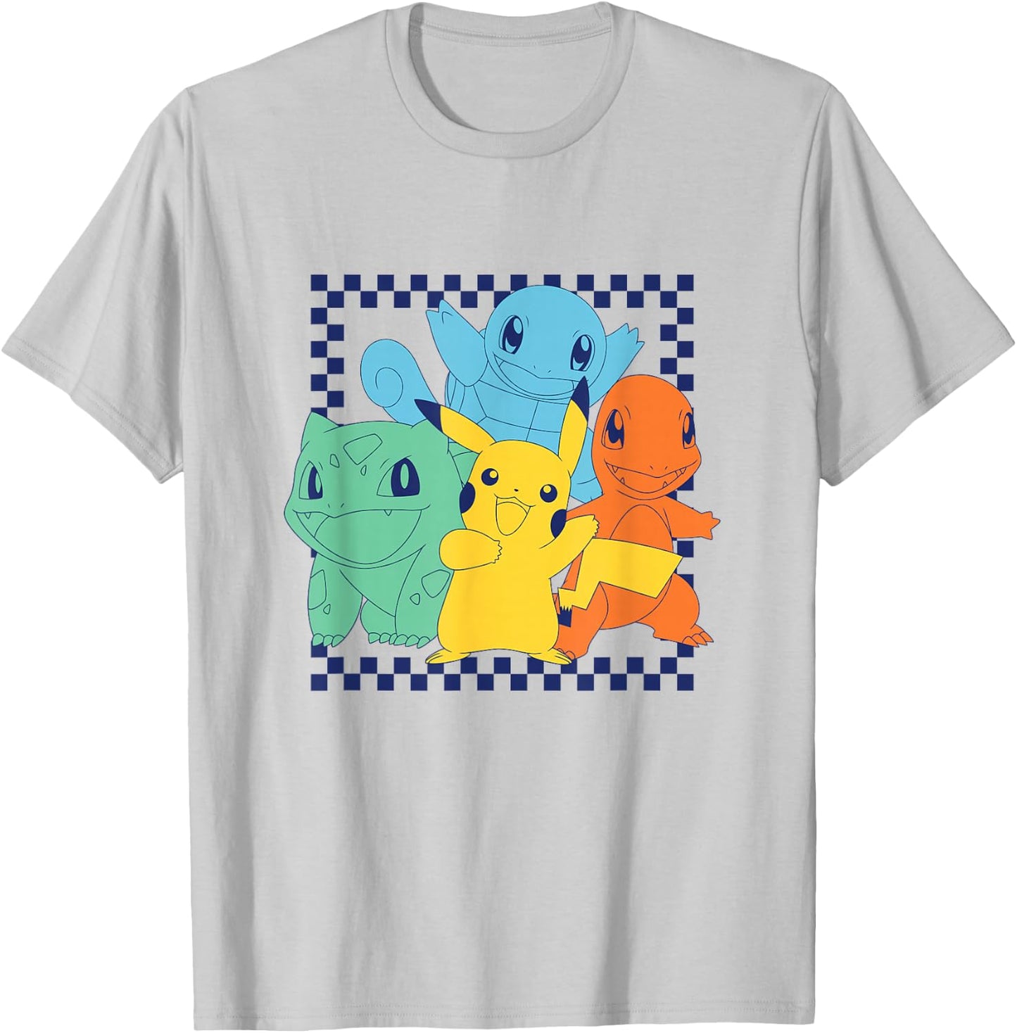 Pokémon - Pikachu Charmander Bulbasaur Squirtle Group T-Shirt - T-Shirt | Ash