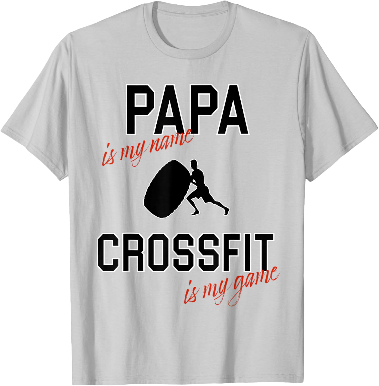 Funny Dad Gifts - Future Dad Crossfit Game T-Shirt - T-Shirt | Ash