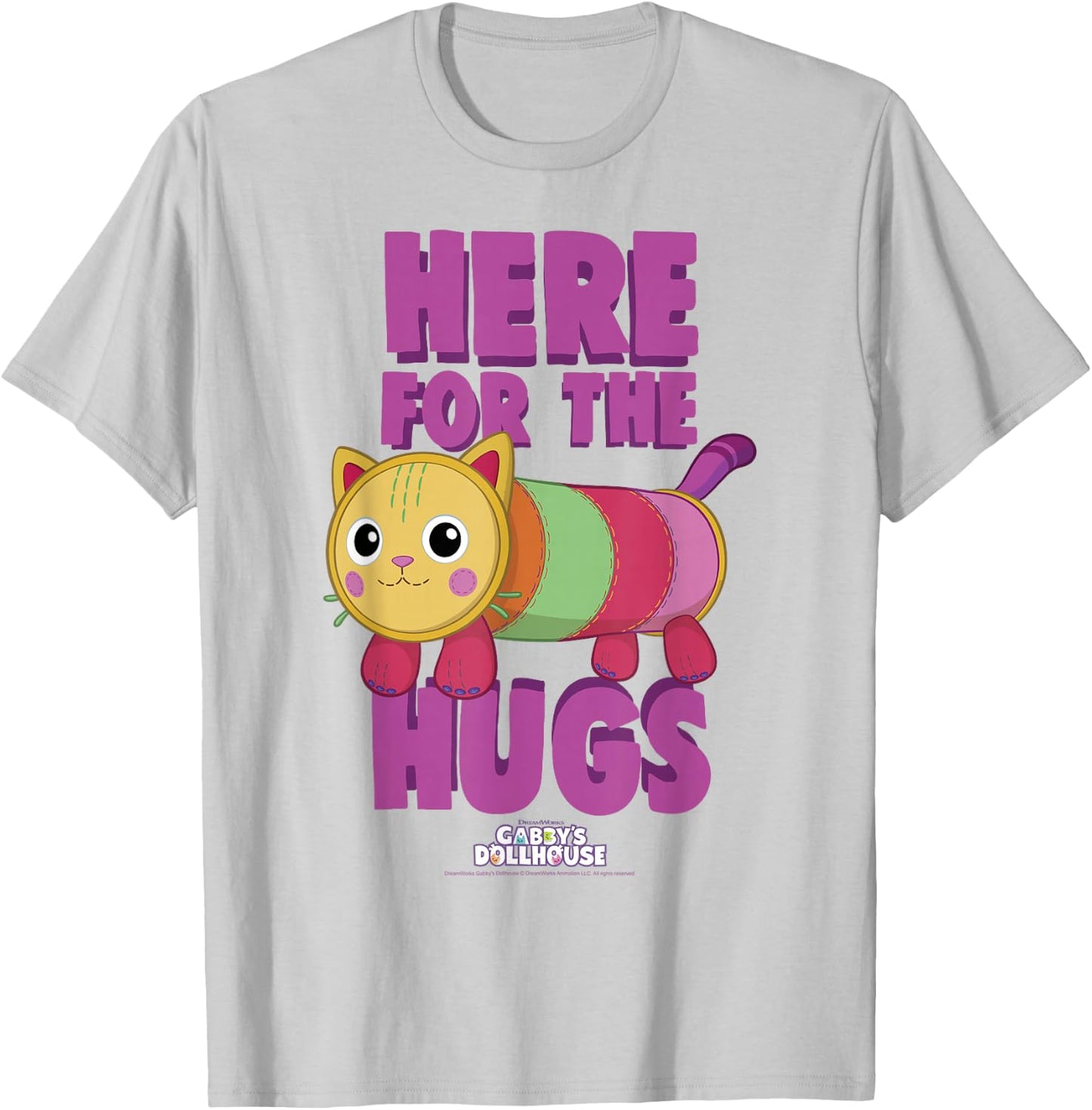 DreamWorks Gabby's Dollhouse Valentine's Day Pillow Cat T-Shirt - T-Shirt | Ash