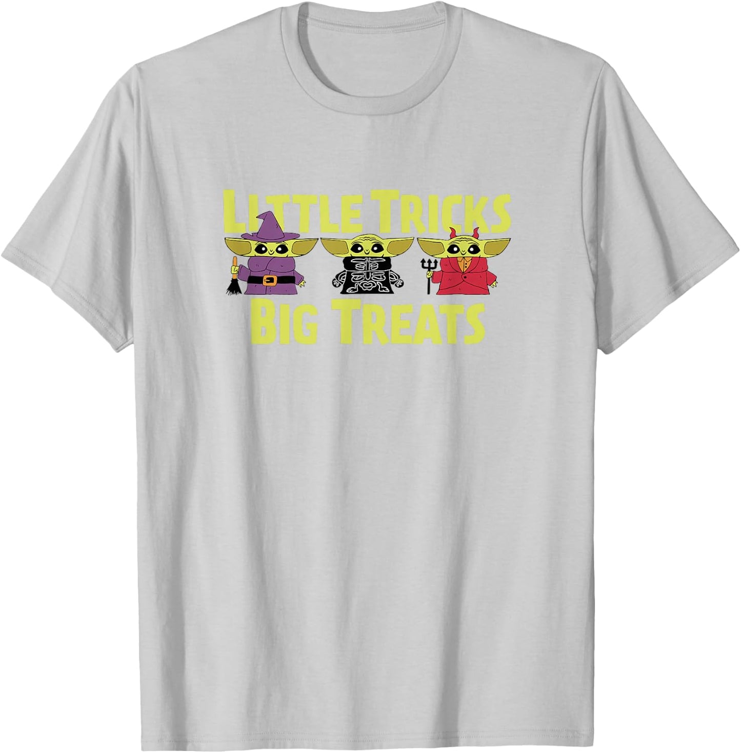 Amazon Essentials The Mandalorian Spooky Grogu Halloween Costumes Little Trick T-Shirt - T-Shirt | Ash