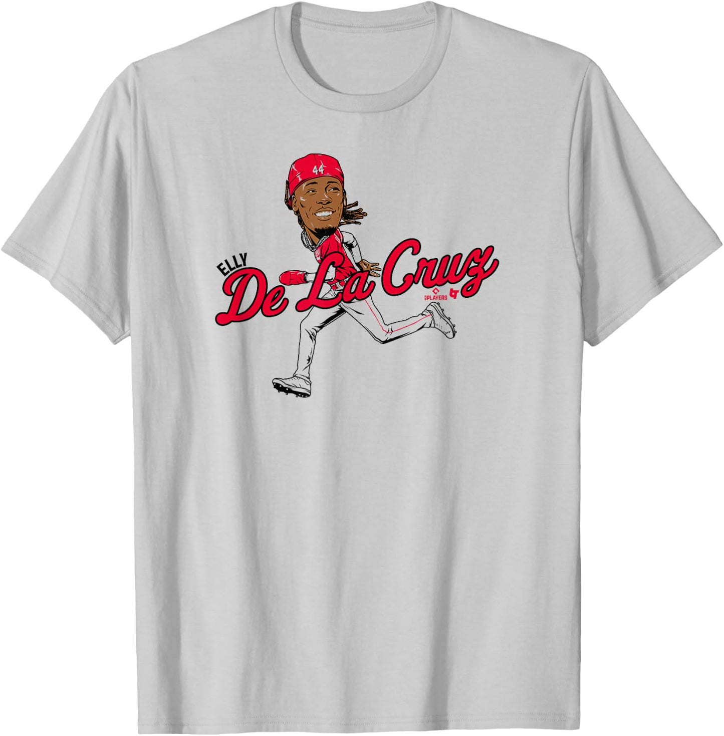 Elly De La Cruz - Caricature - Cincinnati Baseball T-Shirt - T-Shirt | Ash