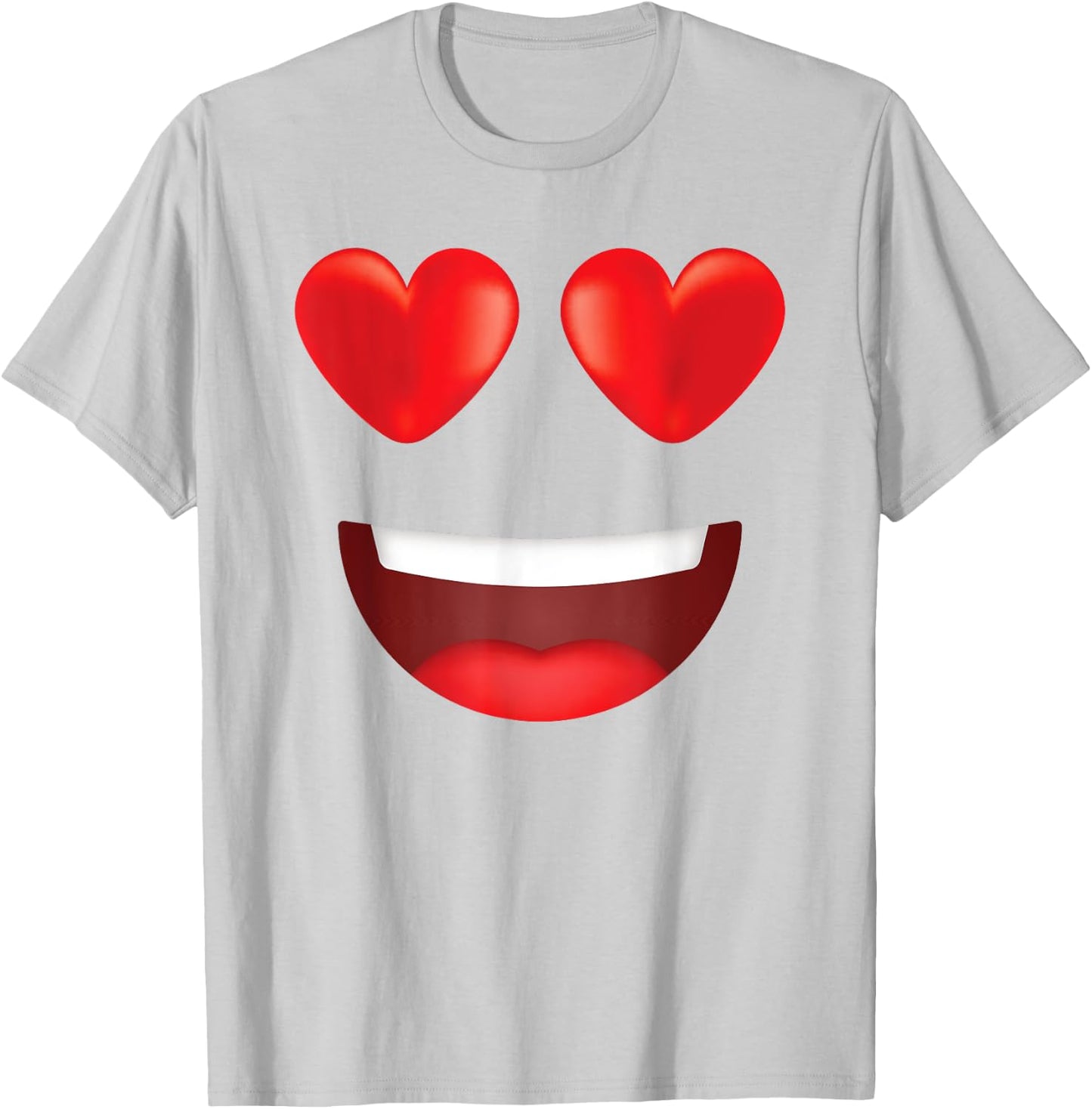 Group Costume Team Valentine Couple Outfit Love Emoticon T-Shirt - T-Shirt | Ash