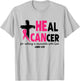 Heal Cancer Believe God Christian Breast Cancer Awareness T-Shirt - T-Shirt | Ash