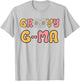 Retro Groovy G-ma Grandma Hippie Family Matching Mothers Day T-Shirt - T-Shirt | Ash