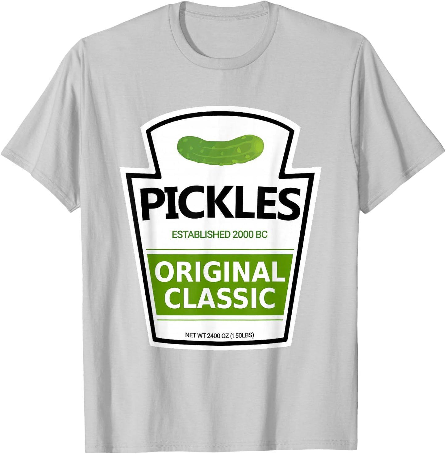 Lazy Costume Pickle Jar T-Shirt - T-Shirt | Ash